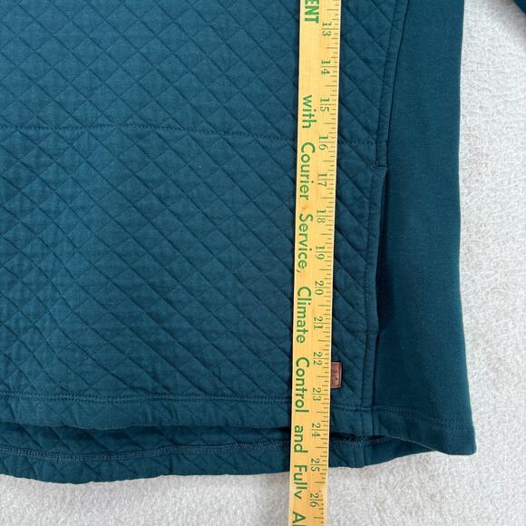 LL BEAN Sweatshirt Womens S Diamond Quilted Mockneck Pullover Blue - Picture 13 of 14